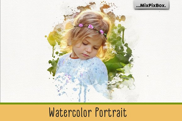 [Creativemarket] Watercolor Portrait Photo Masks_0.png